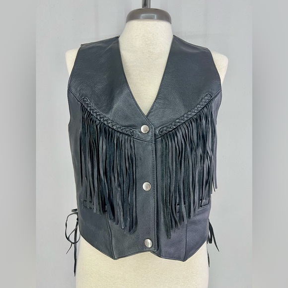 Vintage Jackets & Blazers - Vintage Hudson Leather Vest Size XS